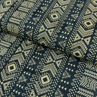 Pamutvászon UNIQUE BATIK design K petrol