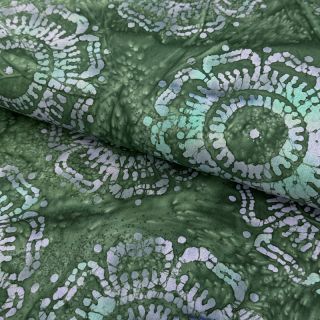 Pamutvászon UNIQUE BATIK design E green