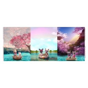 Jersey Romantic couples PANEL digital print