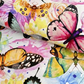 Jersey VISCOSE LYCRA HEAVY Butterflies design B digital print