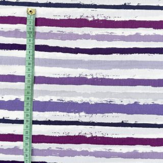 Pamutvászon Big stripes Snoozy violet