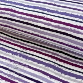 Dupla géz/muszlin Small stripes Snoozy violet