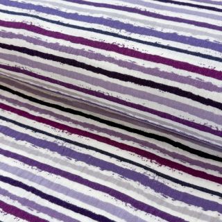 Dupla géz/muszlin Small stripes Snoozy violet