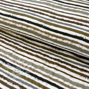 Dupla géz/muszlin Small stripes Snoozy taupe