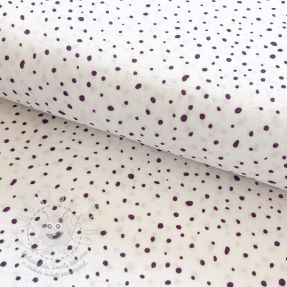 Dupla géz/muszlin Small dots Snoozy violet