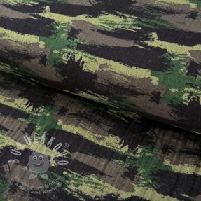 Dupla géz/muszlin Graffiti camouflage army
