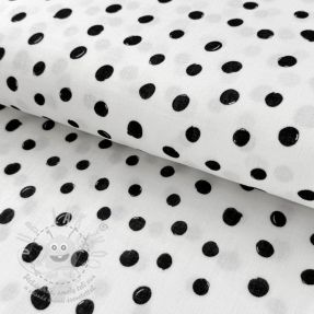 Dupla géz/muszlin Draw dots Snoozy white