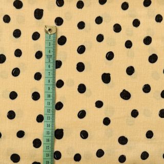 Dupla géz/muszlin Draw dots Snoozy light yellow