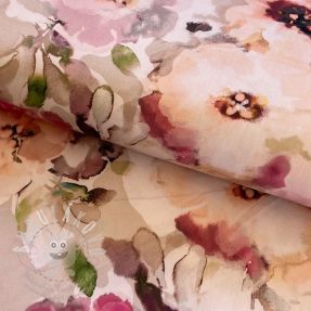 Viszkóz Twill Blury florals naturels digital print