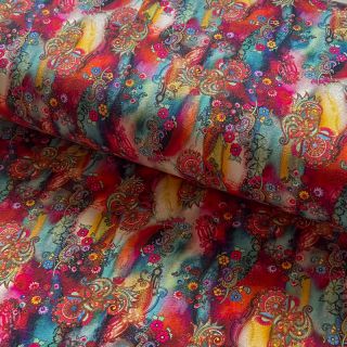 Jersey Paisley design D digital print