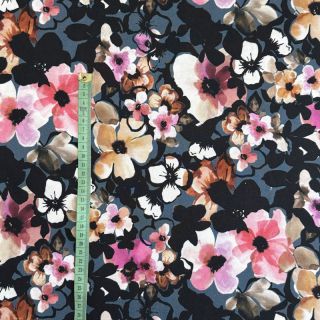 Jersey Wild flowers jeans digital print