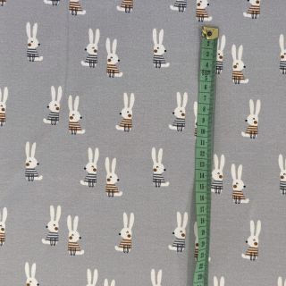 Jersey Bunny buddies grey digital print