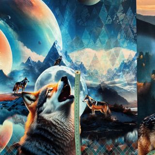 Szabadidő anyag Pack of Wolves PANEL digital print