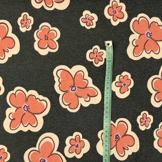 Jersey Flowers anthracite melange