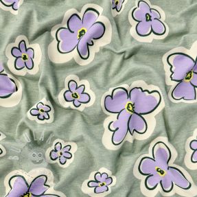 Jersey Flowers dark mint melange