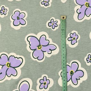 Jersey Flowers dark mint melange