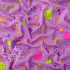 Jersey Neon doodles lavender