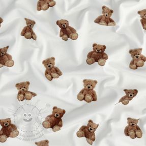 Jersey Teddy bears ecru digital print ORGANIC