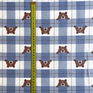 Pamutvászon FLANNEL Bear check jeans