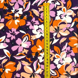 Szabadidő anyag Bright flowers design purple ochre