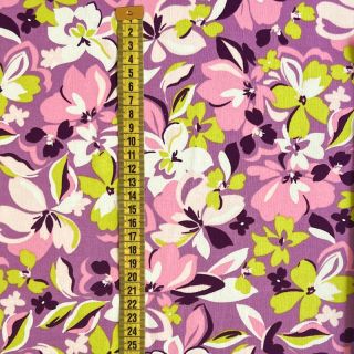 Szabadidő anyag Bright flowers design pink lime