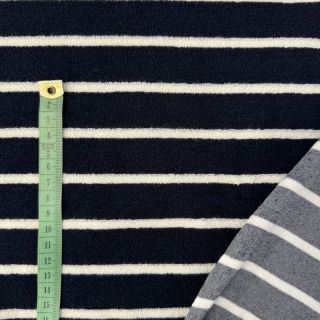 Frottír YARN DYED Stripe BIG dark blue