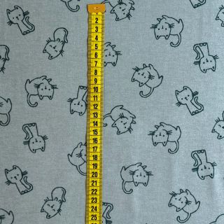 Pamutvászon FLANNEL Cats mint