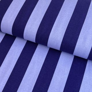 Pamutvászon FLANNEL Stripes cobalt