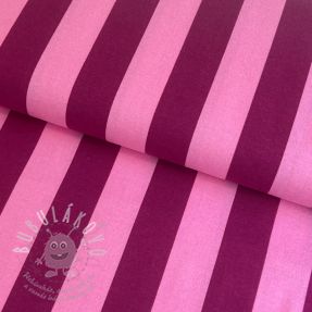 Pamutvászon FLANNEL Stripes pink