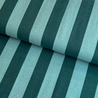 Pamutvászon FLANNEL Stripes petrol