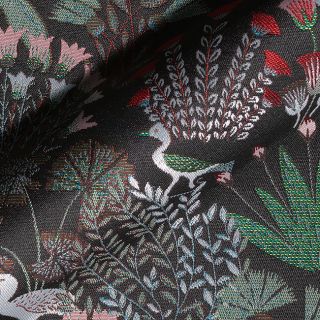 Dekorációs anyag jacquard Botanic Paradise Bird