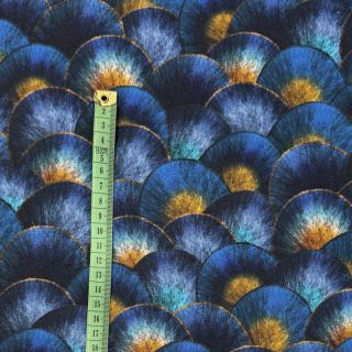 Dekorációs anyag Scale Peacock Feather digital print