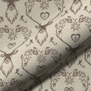 Dekorációs anyag jacquard DOUBLE FACE Landhaus Deer Heart taupe