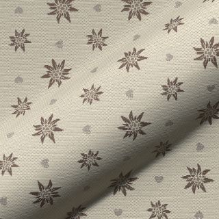 Dekorációs anyag jacquard DOUBLE FACE Landhaus Edelweiss taupe