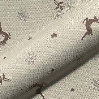 Dekorációs anyag jacquard DOUBLE FACE Landhaus Mixed Icon taupe