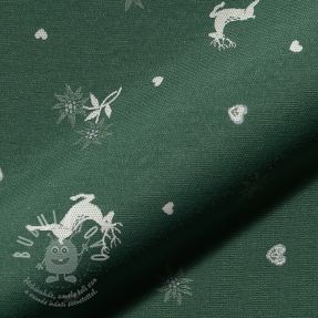 Dekorációs anyag jacquard DOUBLE FACE Landhaus Mixed Icon forest green