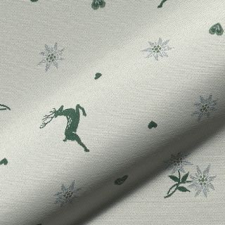 Dekorációs anyag jacquard DOUBLE FACE Landhaus Mixed Icon forest green