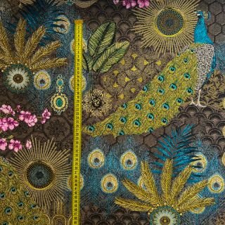 Dekorációs anyag jacquard Peacock Extravagant