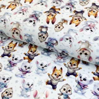 Jersey Snow animals design C digital print