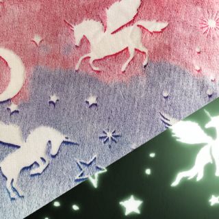 Wellness Fleece Glow in the dark Unicorns design E