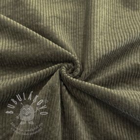 Kordbársony 6W WASHED STRETCH camo green