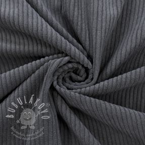 Kordbársony 6W COTTON TOUCH dark grey