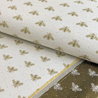 Dekorációs anyag jacquard Busy blanc