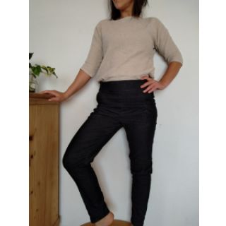 Kordbársony vékony JEANS imitation black