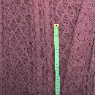 Pulóver anyag Jacquard CHAIN mauve