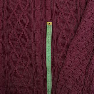 Pulóver anyag Jacquard CHAIN bordeaux