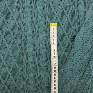 Pulóver anyag Jacquard CHAIN ocean green