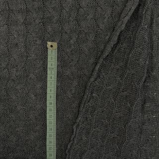 Pulóver anyag Jacquard CABLE dark grey