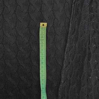 Pulóver anyag Jacquard CABLE black