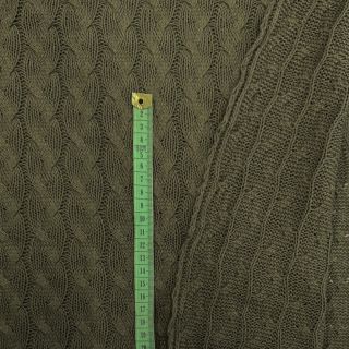 Pulóver anyag Jacquard CABLE camo green